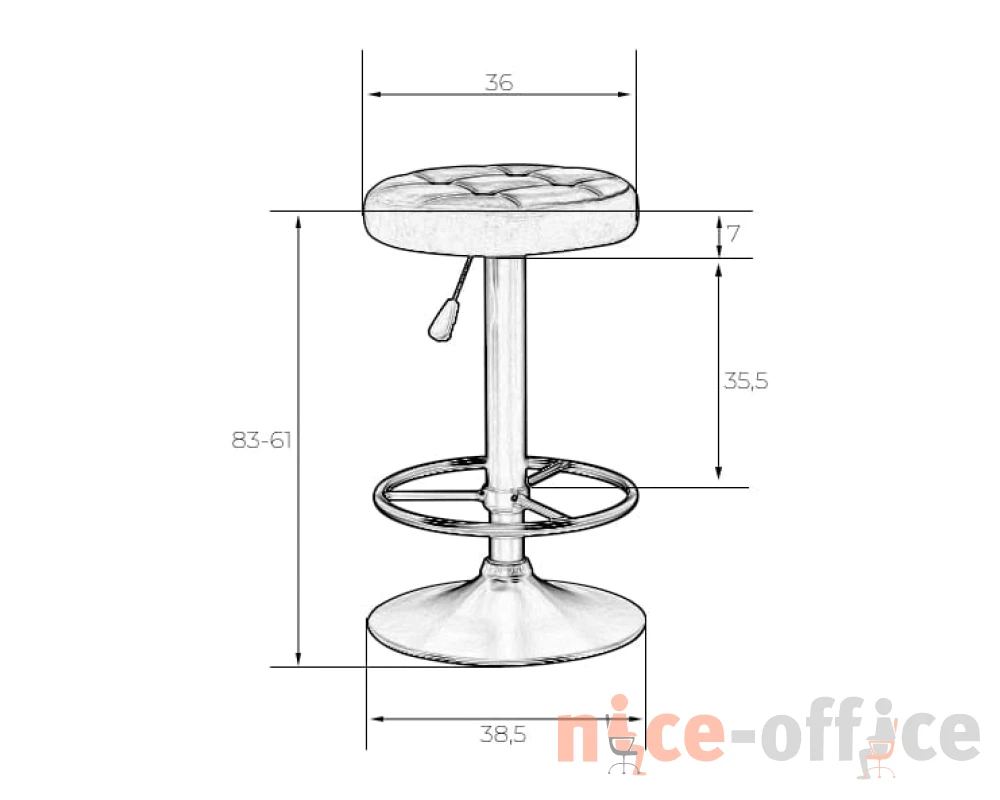 Табурет барный Bruno Black