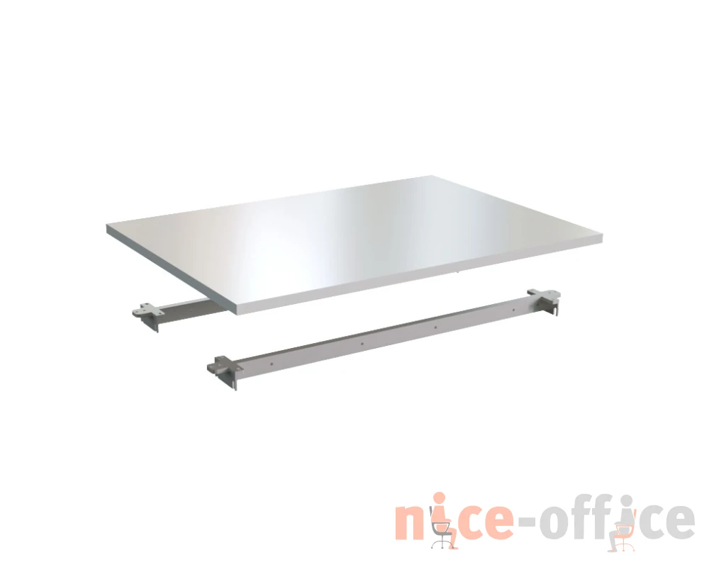 Столешница одинарная 100 (с траверсами) белый Steel