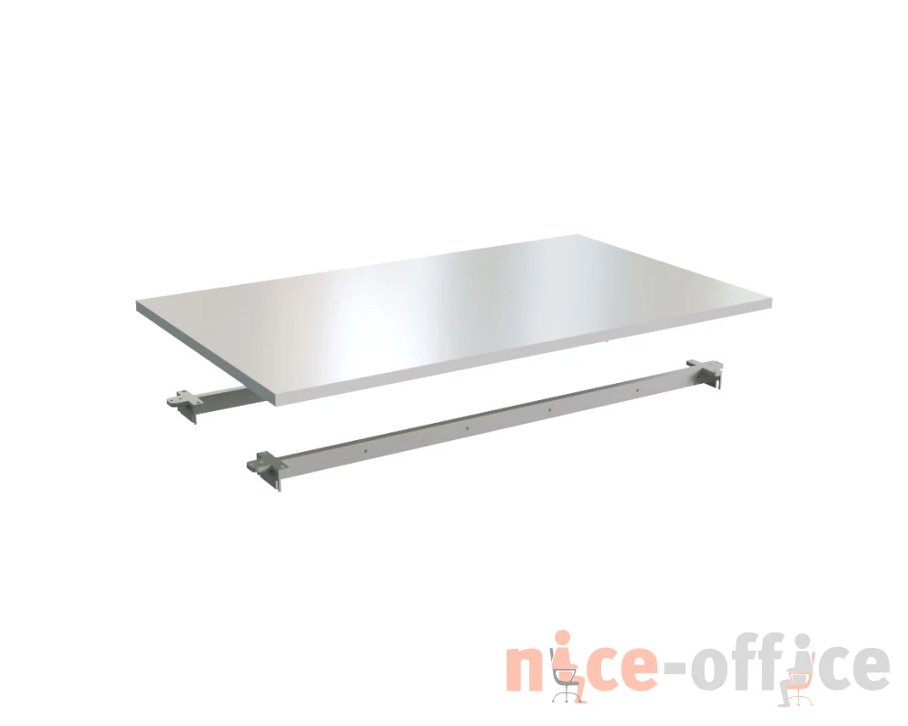 Столешница одинарная 120 (с траверсами) белый Steel