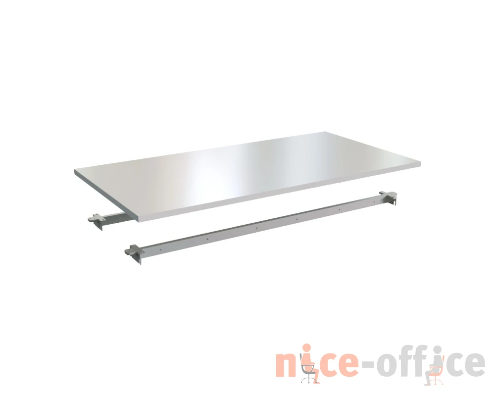 Столешница одинарная 140 (с траверсами) белый Steel