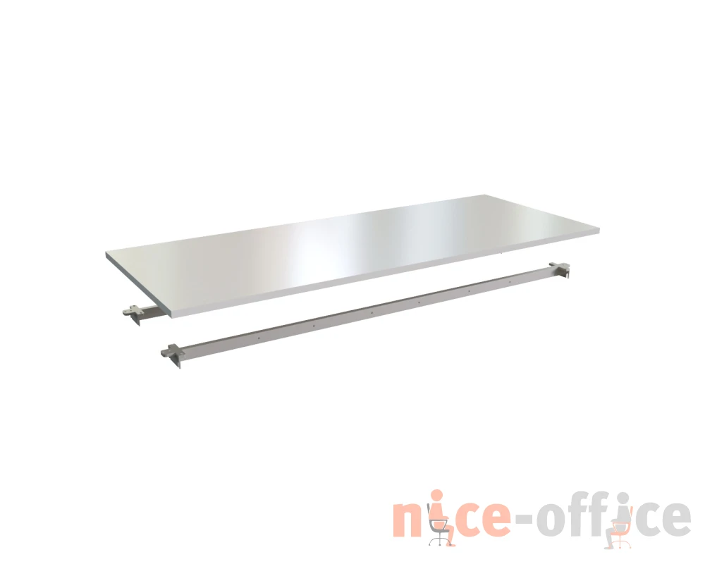 Столешница одинарная 180 (с траверсами) белый Steel