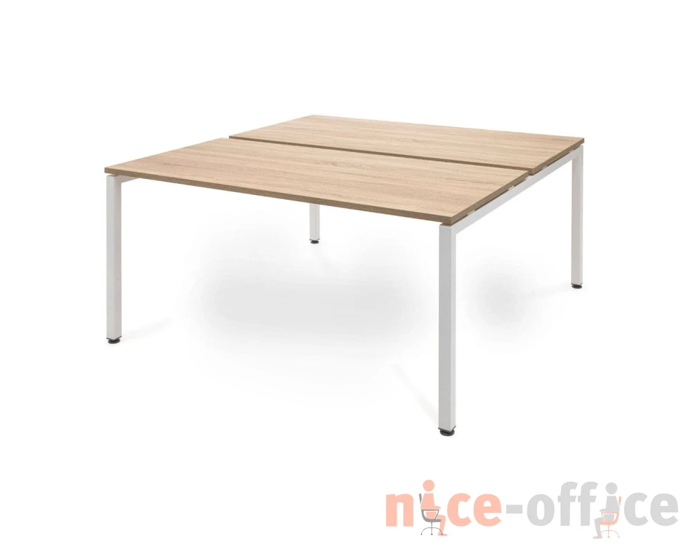 Бенч 2 рабочих места 118x139x75 Tour Дуб калифорния/Белый