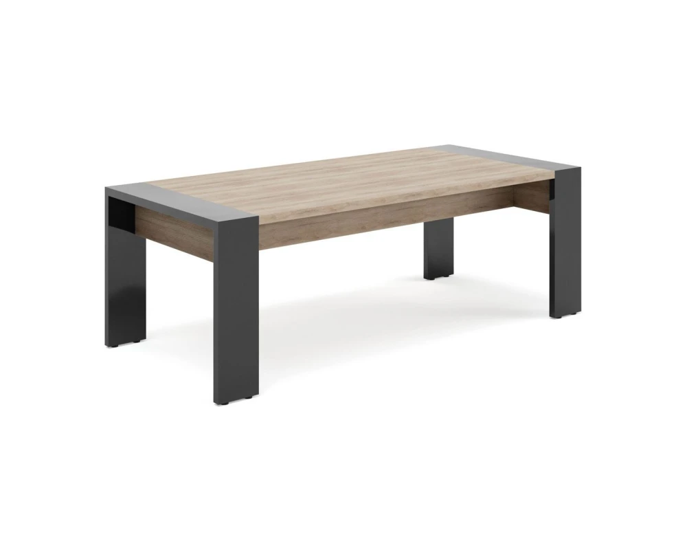 Стол для переговоров глянец 220x100x76 Lava Гавана/Серый глянец