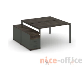 Рабочая станция 2 места с двухсторонней опорной тумбой CN.DRS-301 W 980/1346x1480x750 Концепт / Concept images