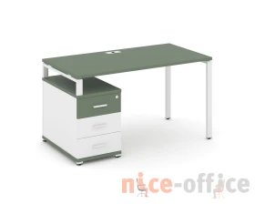 Стол письменный с 1 опорной тумбой CN.SP-301 W 980/1346x720x750 Концепт / Concept images