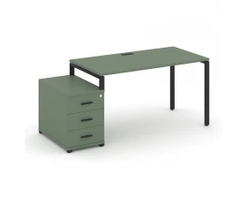 Стол письменный с 1 опорной тумбой CN.SP-303 B 1380/1746x720x750 Concept images