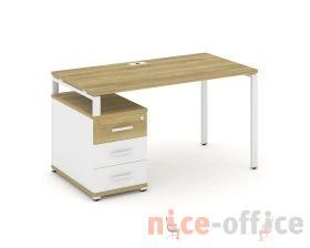 Стол письменный с 1 опорной тумбой CN.SP-303 W 1380/1746x720x750 Концепт / Concept images