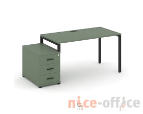 Стол письменный с 1 опорной тумбой CN.SP-304 B 1580/1946x720x750 Концепт / Concept images