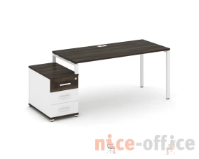 Стол письменный с 1 опорной тумбой CN.SP-304 W 1580/1946x720x750 Концепт / Concept images