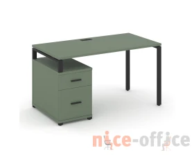 Стол письменный с 1 опорной тумбой CN.SP-305 B 980/1346x720x750 Концепт / Concept images