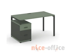 Стол письменный с 1 опорной тумбой CN.SP-305 W 980/1346x720x750 Концепт / Concept images