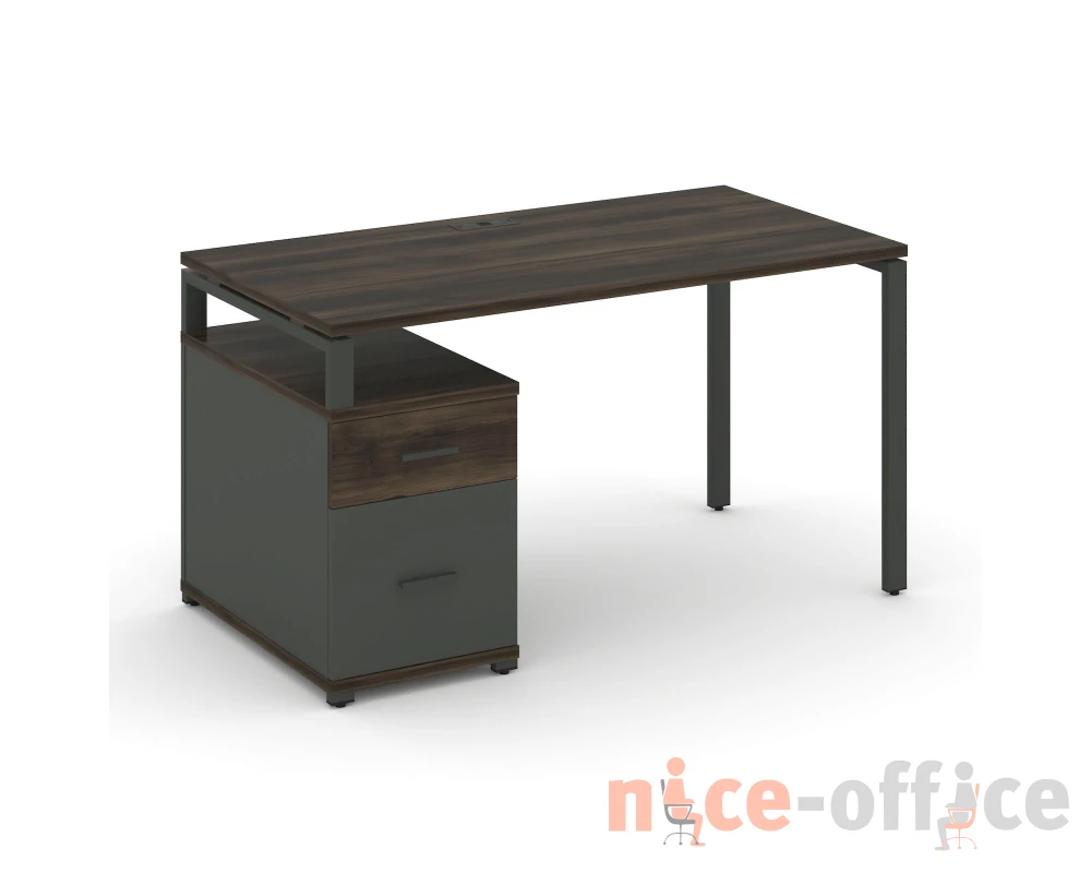 Стол письменный с 1 опорной тумбой CN.SP-306 W 1180/1546x720x750 Концепт / Concept
