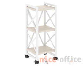 Стеллаж на колесных опорах - 3 полки 400х400х968 Лофт / Loft images