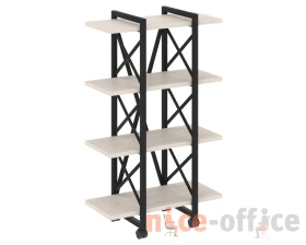 Стеллаж на колесных опорах - 4 полки V 800х400х1334 Лофт / Loft images