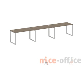 Рабочая станция на 3 раб.места на О-образном м/к 420x72x75 Метал Систем / Metal System images