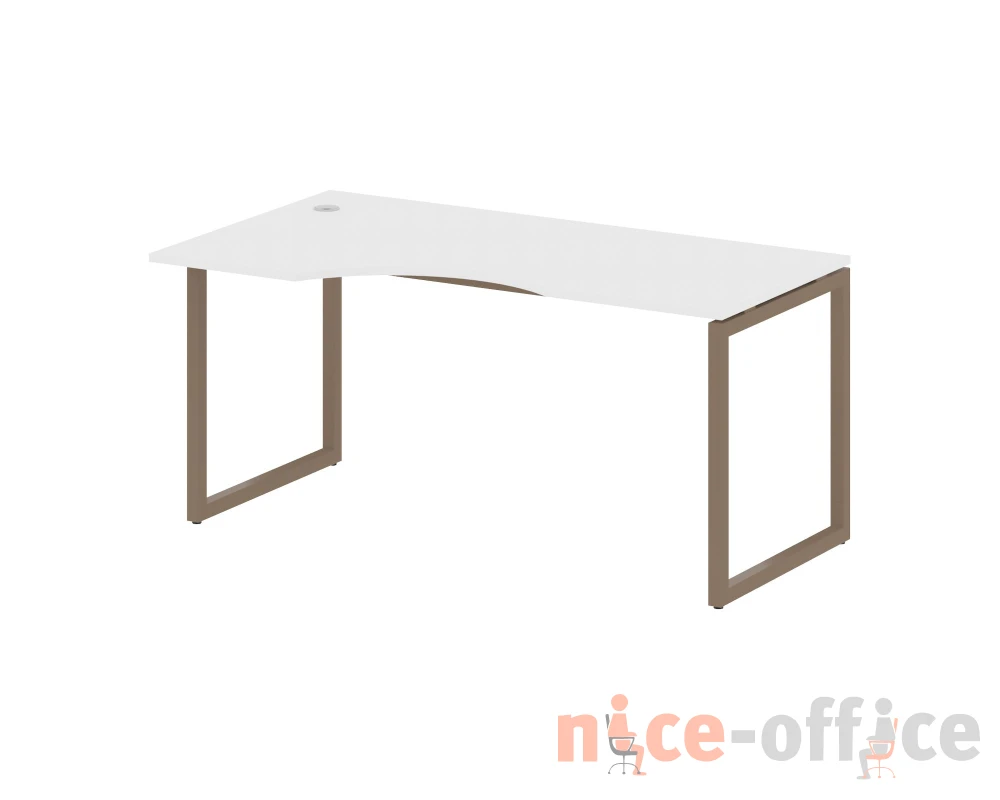 Стол криволинейный левый на О-образном м/к 1600x900x750 Метал Систем Куатро 4х4 / Metal System Quattro 4x4