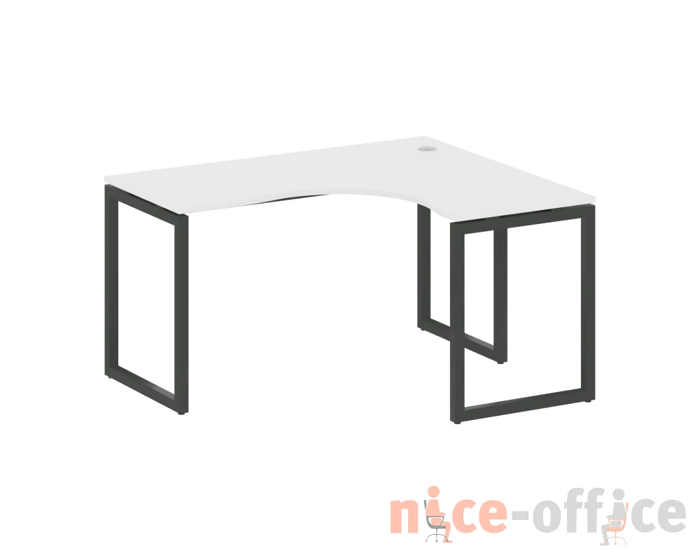 Стол криволинейный правый на О-образном м/к 1400x1200x750 Метал Систем Куатро 4х4 / Metal System Quattro 4x4