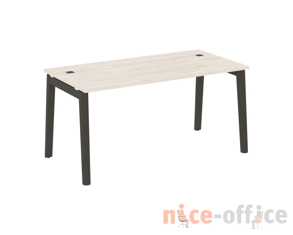 Стол рабочий руководителя, опоры - массив дерева 158x80x75 Оникс Вуд Директ / Onix Wood Direct