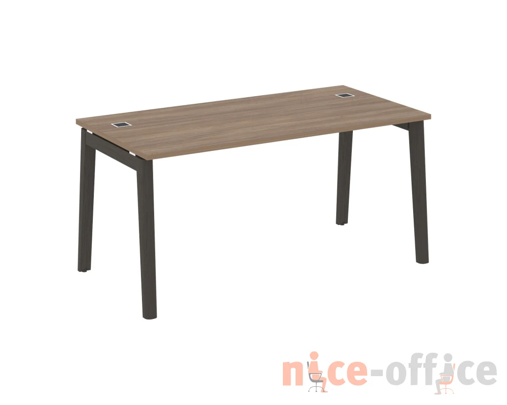 Стол рабочий руководителя, опоры - массив дерева 158x80x75 Оникс Вуд Директ / Onix Wood Direct