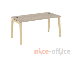 Стол рабочий руководителя, опоры - массив дерева 158x80x75 Оникс Вуд Директ / Onix Wood Direct images