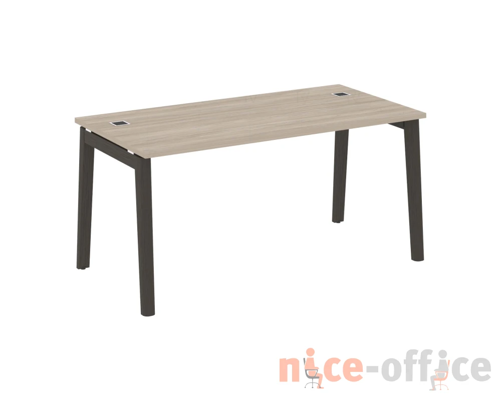Стол рабочий руководителя, опоры - массив дерева 158x80x75 Оникс Вуд Директ / Onix Wood Direct