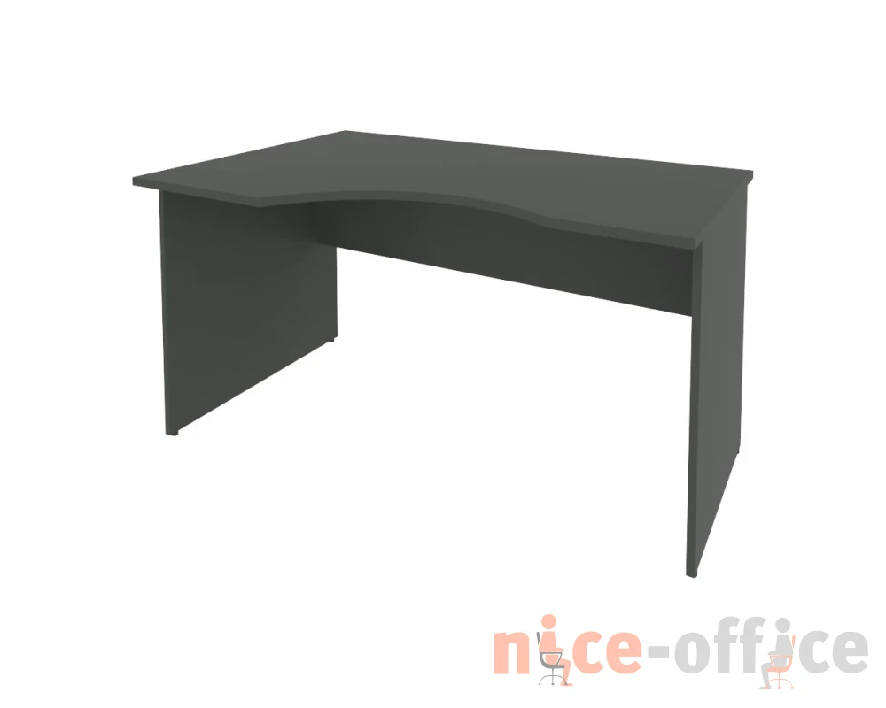 Офисный стол криволинейный левый 1400x900x755 Рива / Riva
