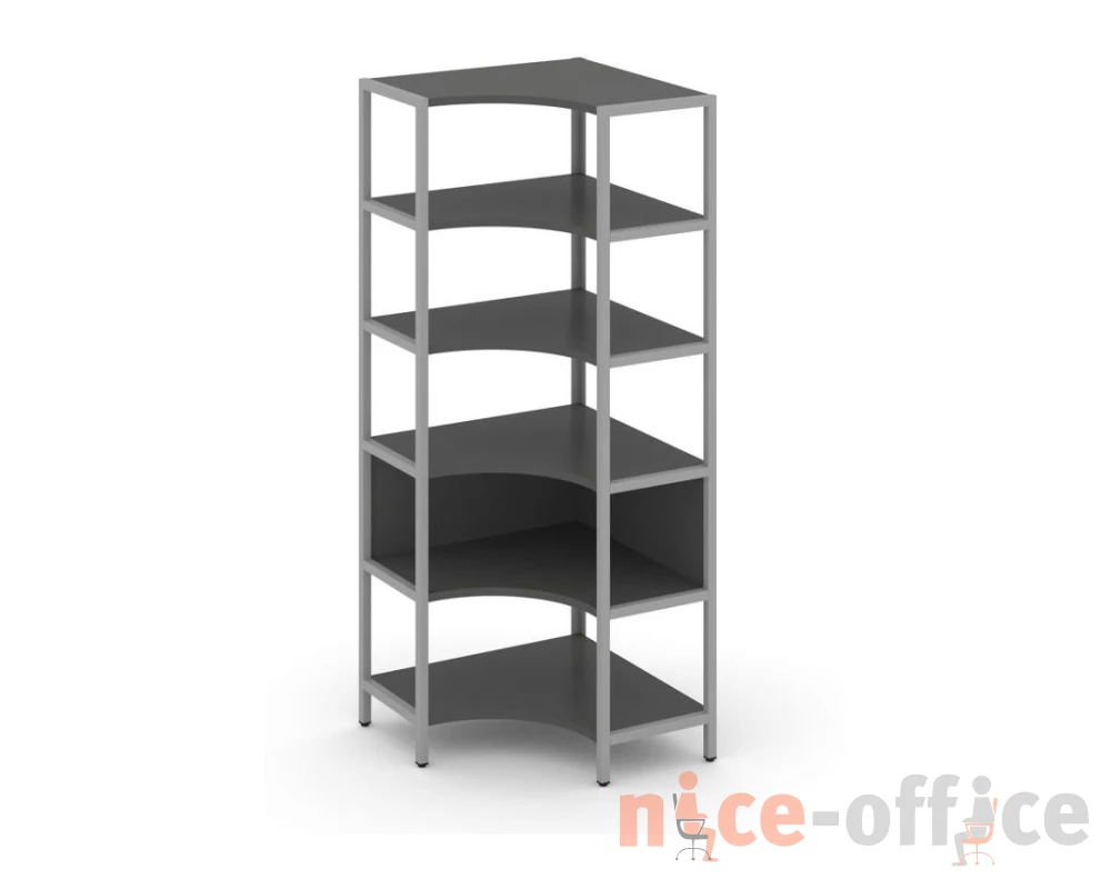 Односекционный угловой стеллаж пятиярусный 810х810х1980 Шелф Систем / Shelf System