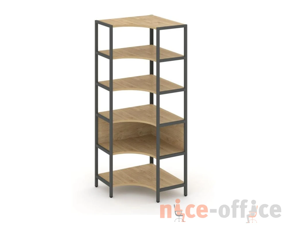Односекционный угловой стеллаж пятиярусный 810х810х1980 Шелф Систем / Shelf System