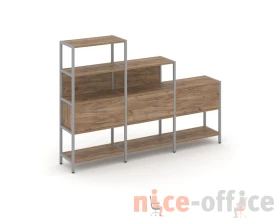 Трехсекционный стеллаж четырех/трех/двухярусный с ящиками 2730х400х1613 Шелф Систем / Shelf System images