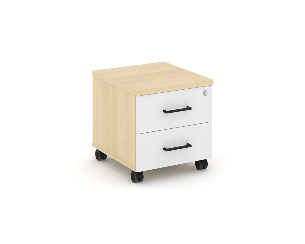 Тумба мобильная 2 ящ. Стандартные колеса 416x460x437 Style Project
