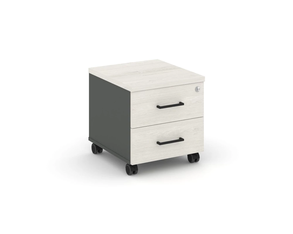 Тумба мобильная 2 ящ. Стандартные колеса 416x460x437 Style Project