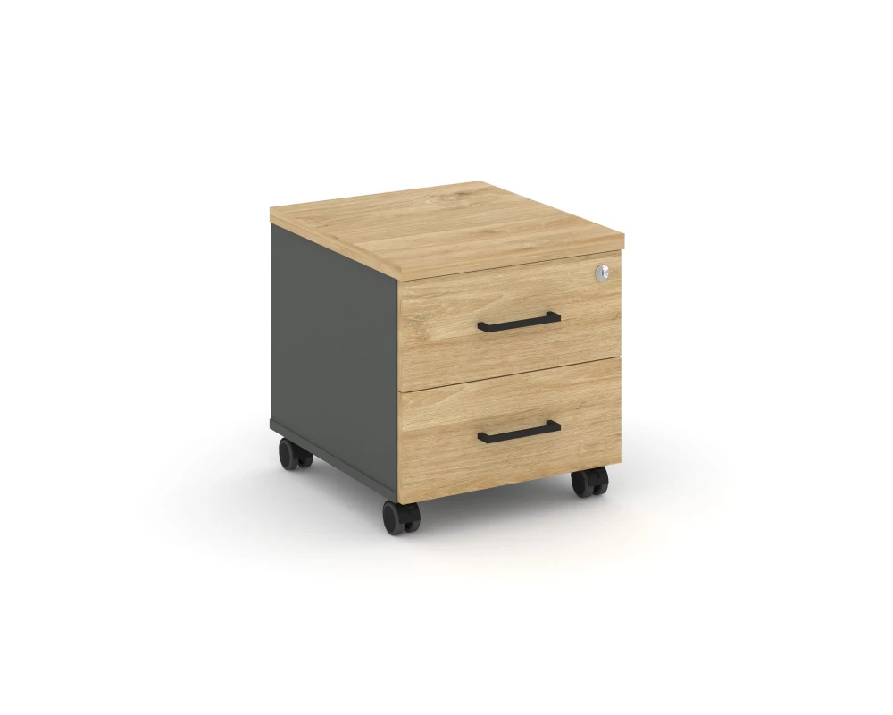 Тумба мобильная 2 ящ. Стандартные колеса 416x460x437 Style Project