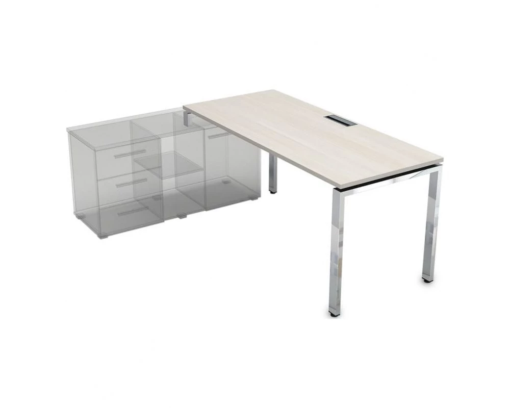 Стол рабочий прямолинейный три опоры, левый (1400*700*750) НСТЛ-П.979 Gloss Line