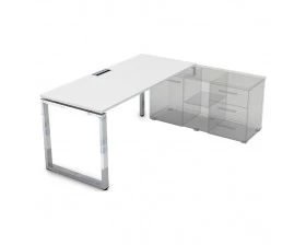 Стол рабочий, прямолинейный три опоры, правый (1400*700*750) НСТП-О.979 Gloss Line images