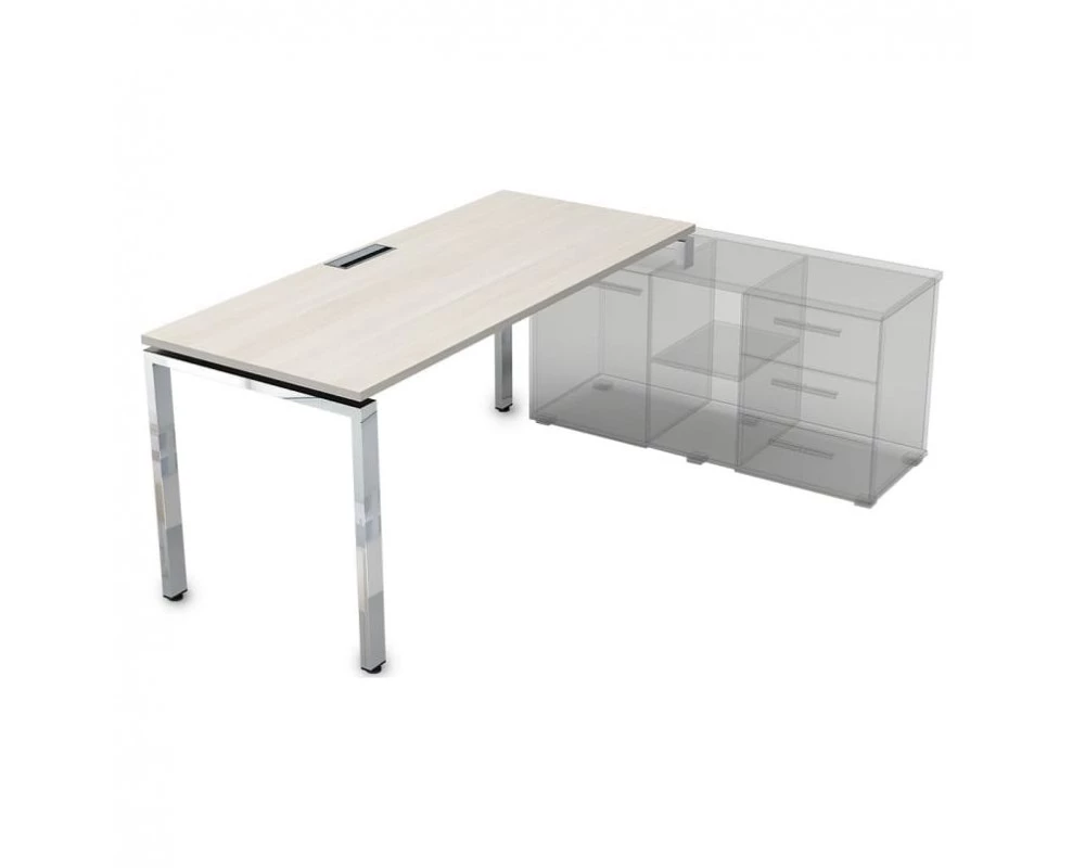 Стол рабочий прямолинейный три опоры, правый (1800*800*750) НСТП-П.985 Gloss Line