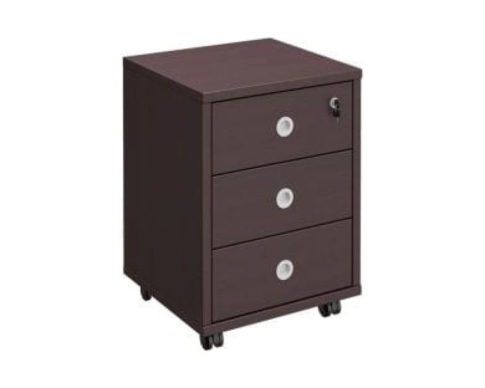 Тумба выкатная 3 ящика с центральным замком 48x45x66 Born