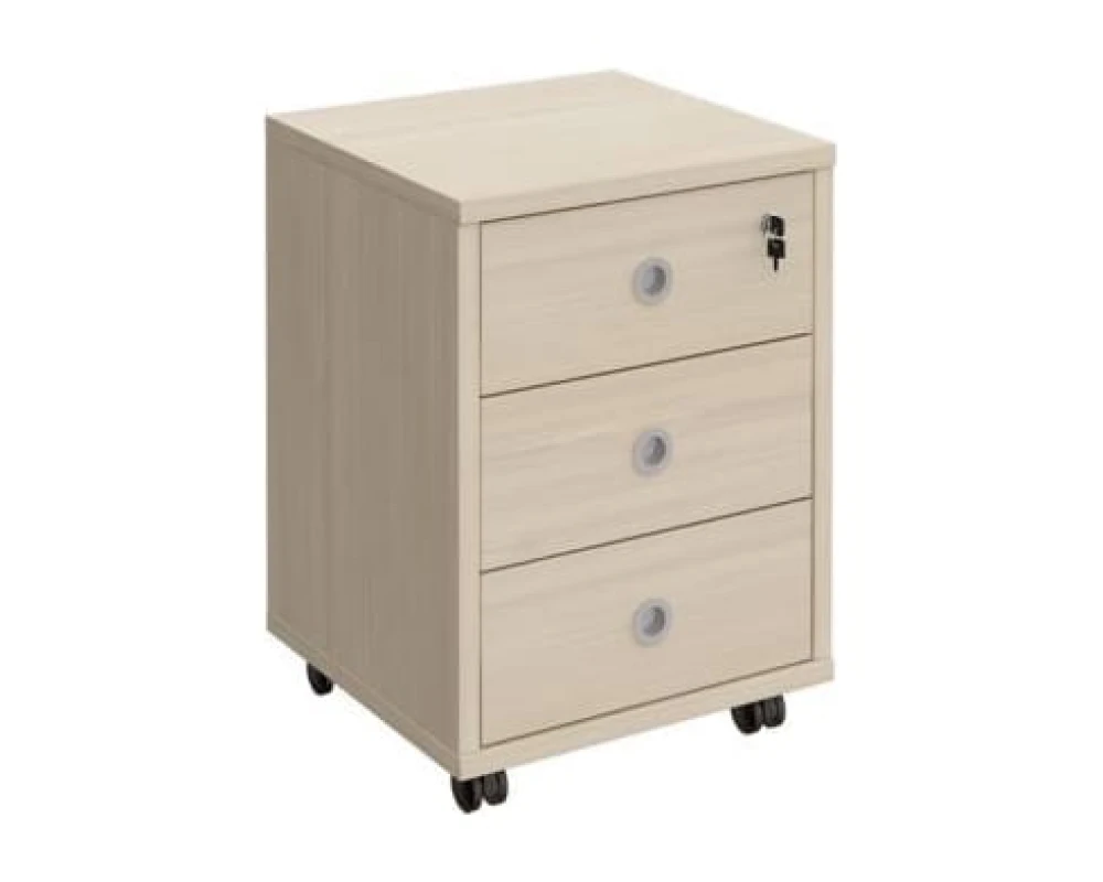Тумба выкатная 3 ящика с центральным замком 48x45x66 Born