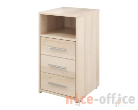 Тумба приставная с нишей, 3 ящика с замком 404х446х750 Канцлер images
