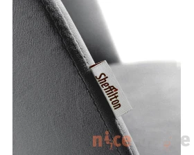 Стул полубарный SHT-ST35-1/S65-1 Велюр, Угольно-серый/Прозрачный лак images